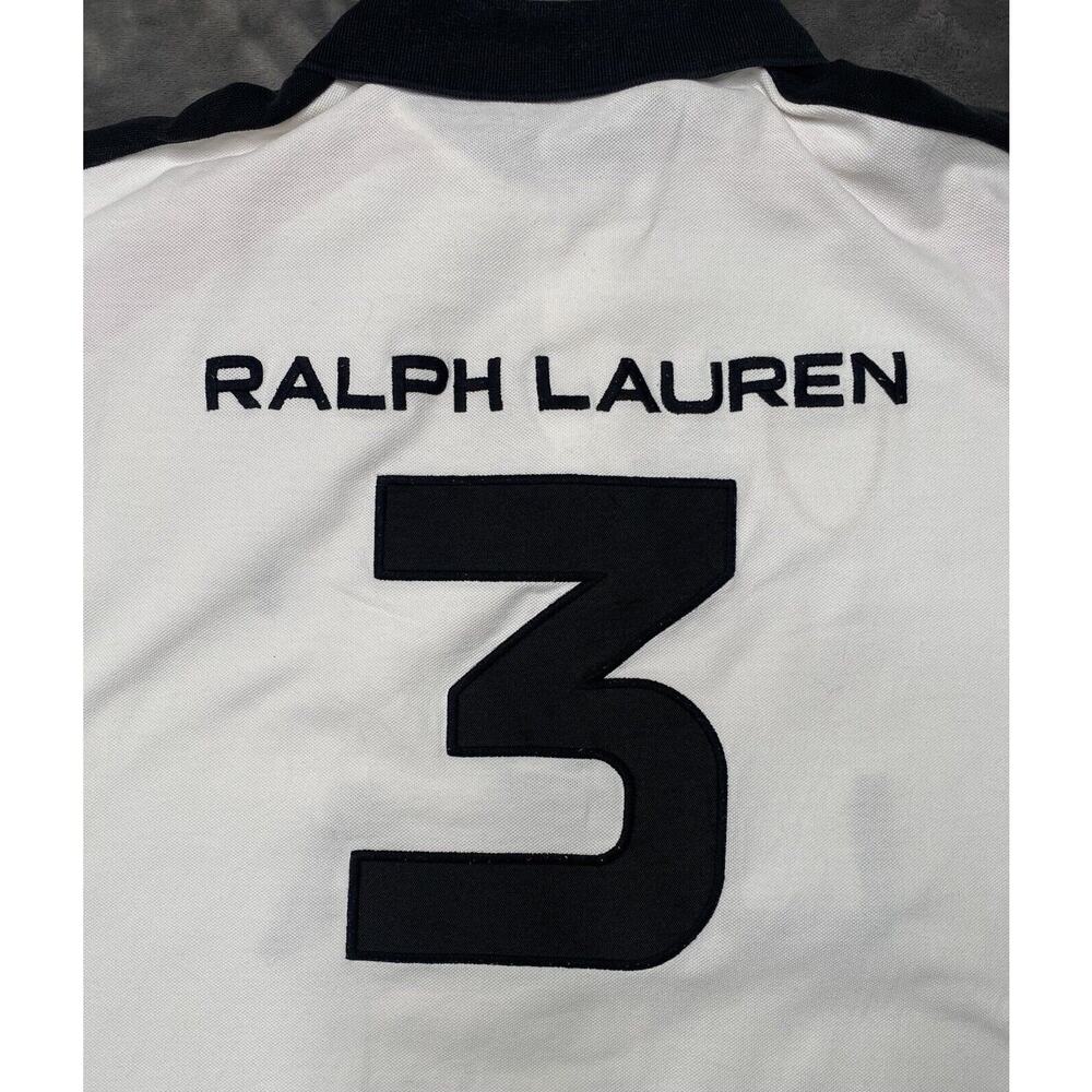 Polo Ralph Lauren USA Polo Shirt Mens 2XLT White USA Big Logo Embroidered #3 - Picture 4 of 9